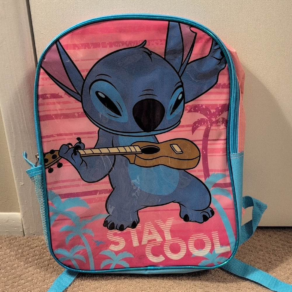 Disney Stitch Blue and Purple Full Size Backpack NWT